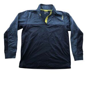 Reebok Mens Jackets Large 1/4 Zip Pullover Fleece Athleisure Activewear Navy